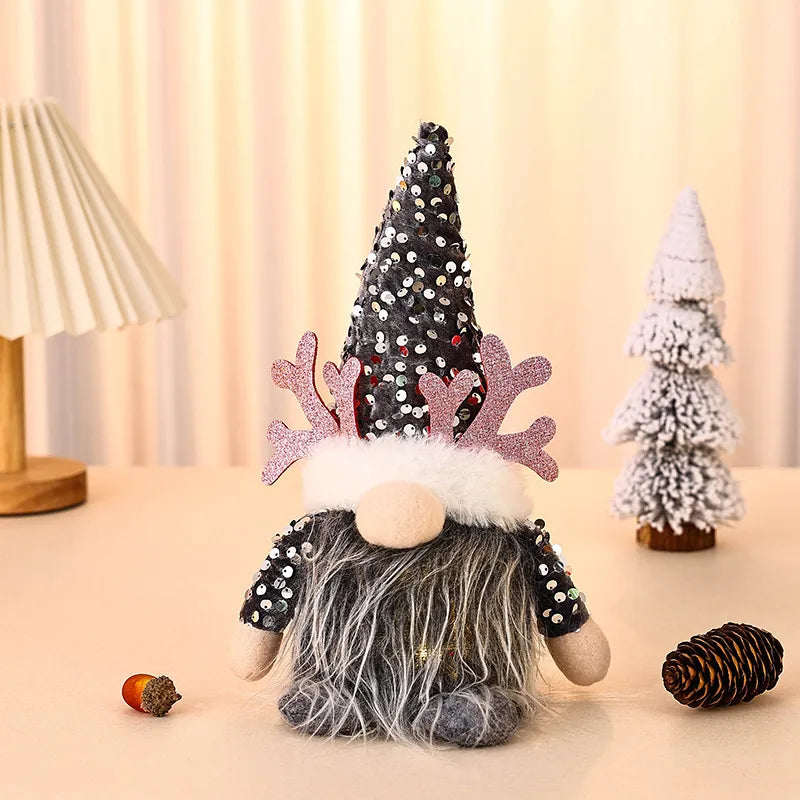 Christmas Modern Style Classic Style Santa Claus Antlers Party Festival Ornaments Lightings