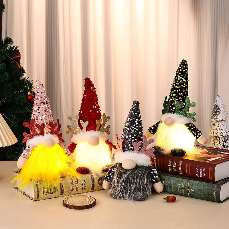 Christmas Modern Style Classic Style Santa Claus Antlers Party Festival Ornaments Lightings