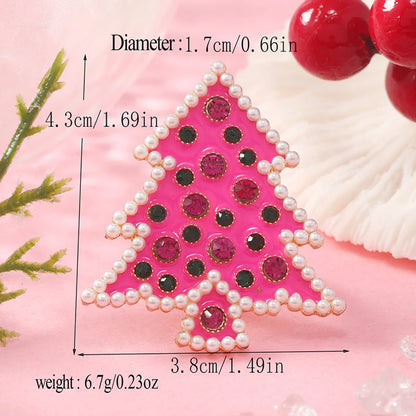 Christmas Modern Style Streetwear Christmas Tree Gold Plated Rhinestones Alloy Wholesale Rings