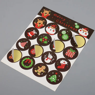 Christmas Multi-Style Santa Claus Gift Sealed Sticker Adhesive Label