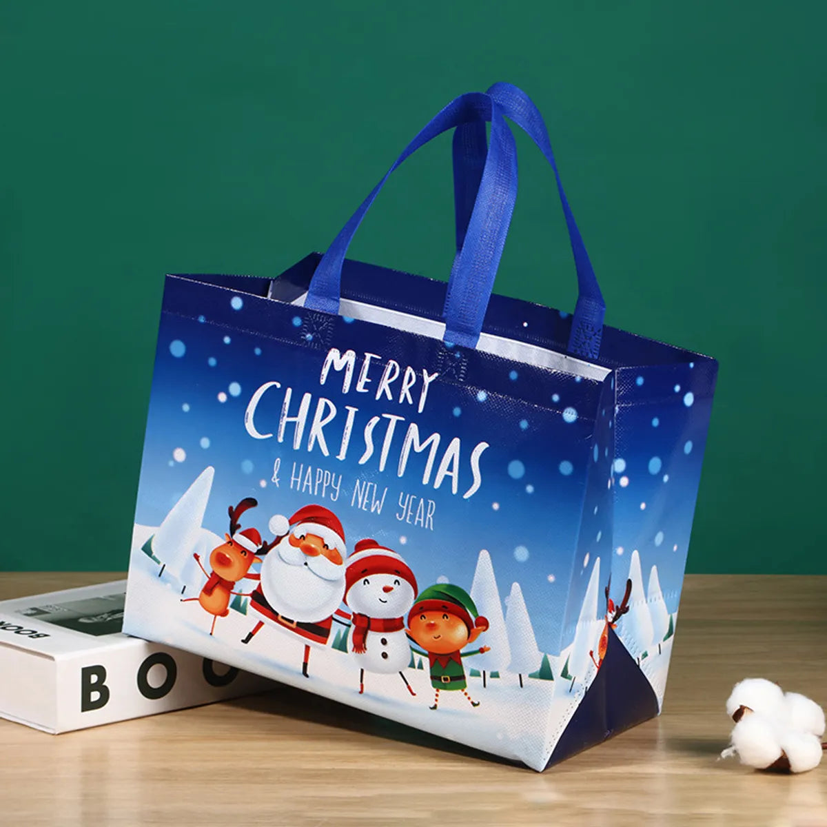 Christmas Non-Woven Bag Wholesale Handbag Cartoon Christmas Gift Bag Environmental Protection Bag Folding Storage Bag