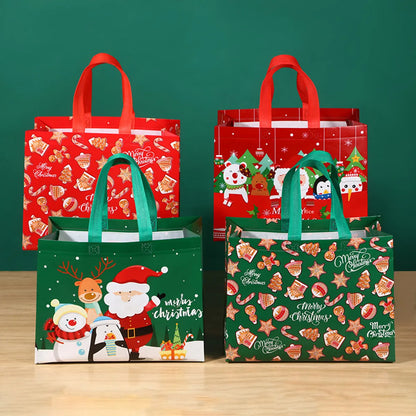 Christmas Non-Woven Bag Wholesale Handbag Cartoon Christmas Gift Bag Environmental Protection Bag Folding Storage Bag