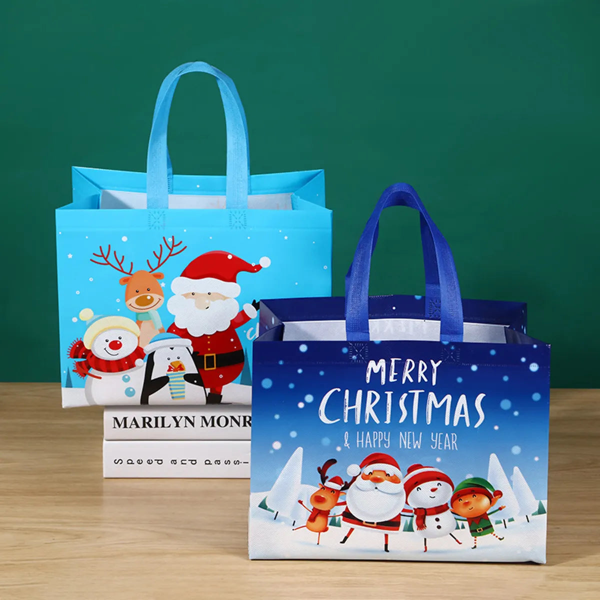 Christmas Non-Woven Bag Wholesale Handbag Cartoon Christmas Gift Bag Environmental Protection Bag Folding Storage Bag