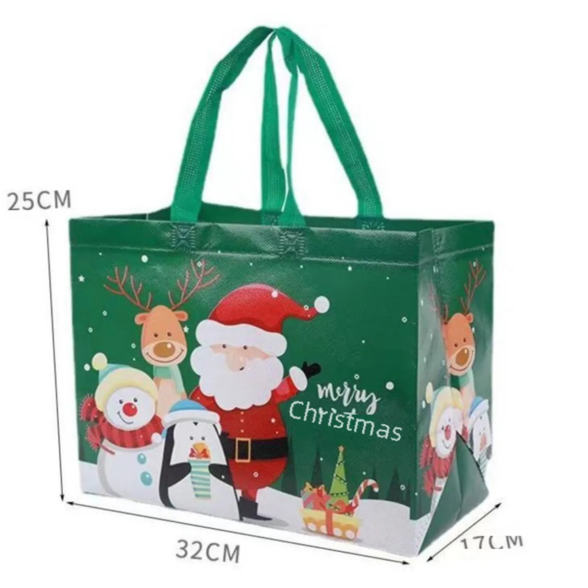 Christmas Non-Woven Bag Wholesale Handbag Cartoon Christmas Gift Bag Environmental Protection Bag Folding Storage Bag