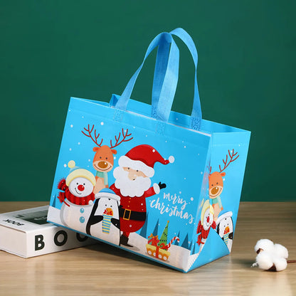 Christmas Non-Woven Bag Wholesale Handbag Cartoon Christmas Gift Bag Environmental Protection Bag Folding Storage Bag