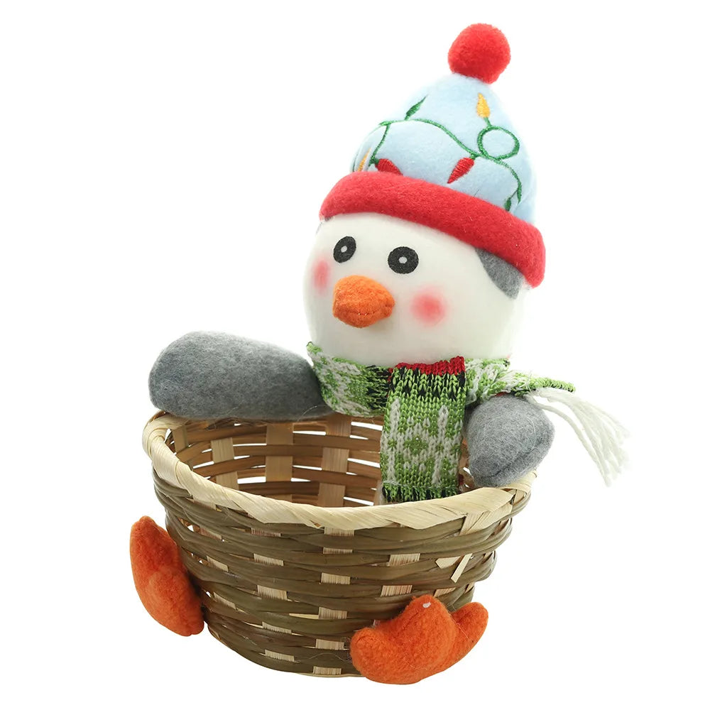 Christmas Nordic Style Cartoon Style Classic Style Santa Claus Gingerbread Snowman Cloth Rattan Party Festival Decorative Props