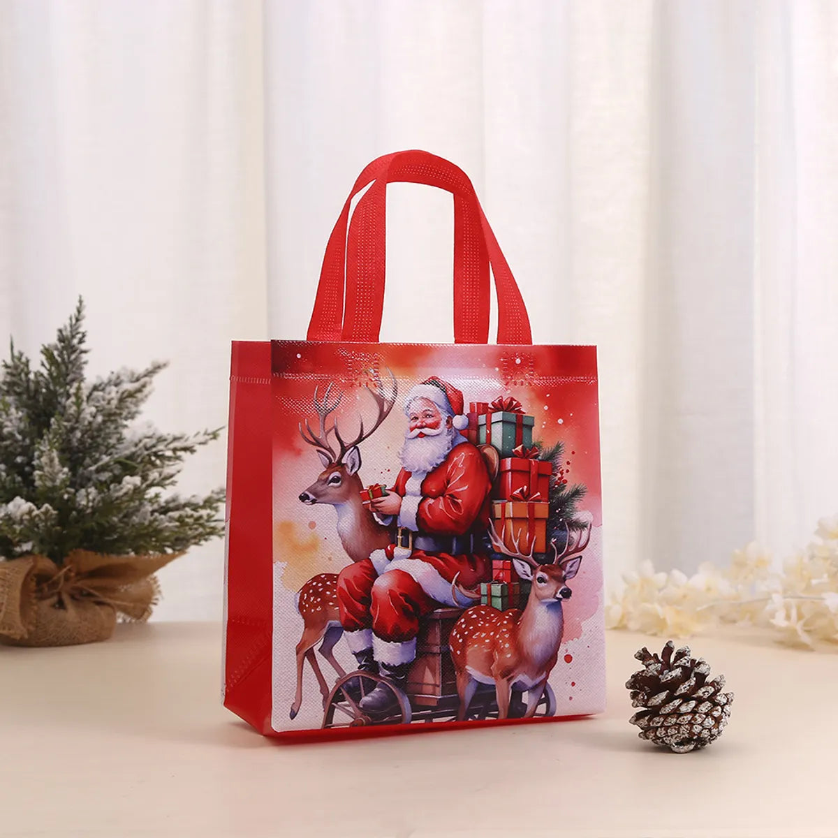 Christmas Nordic Style Christmas Tree Santa Claus Nonwoven Party Festival Gift Wrapping Supplies Gift Bags