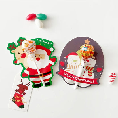 Christmas Nordic Style Cute Animal Santa Claus Snowman Paper Card Christmas Party Candy Decoration Card