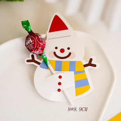 Christmas Nordic Style Cute Animal Santa Claus Snowman Paper Card Christmas Party Candy Decoration Card