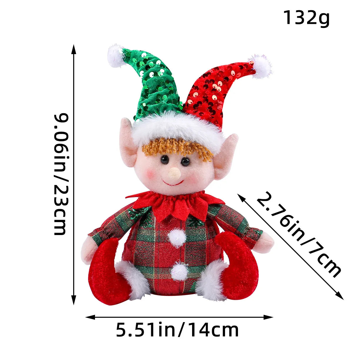 Christmas Nordic Style Cute Elf Cloth Polyester Party Festival Doll Ornaments