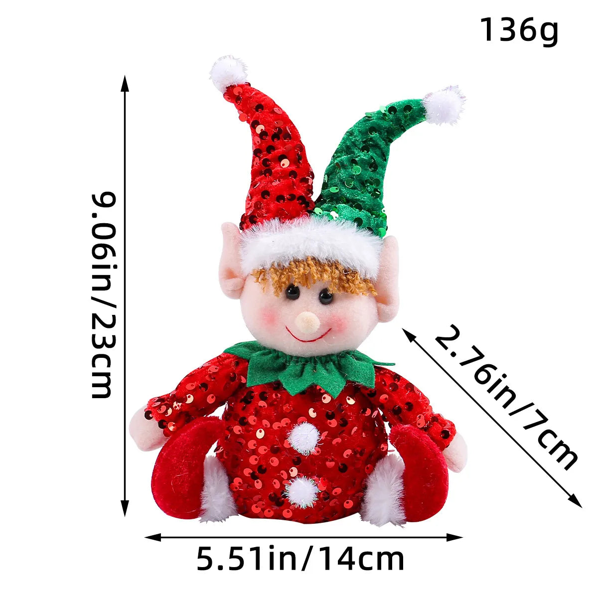 Christmas Nordic Style Cute Elf Cloth Polyester Party Festival Doll Ornaments