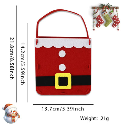 Christmas Nordic Style Cute Modern Style Christmas House Santa Claus Felt Cloth Party Festival Gift Bags