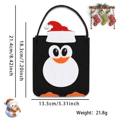 Christmas Nordic Style Cute Modern Style Christmas House Santa Claus Felt Cloth Party Festival Gift Bags