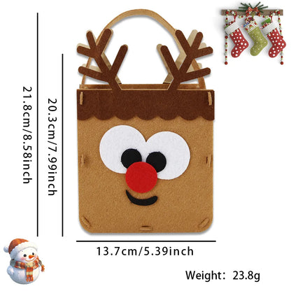 Christmas Nordic Style Cute Modern Style Christmas House Santa Claus Felt Cloth Party Festival Gift Bags