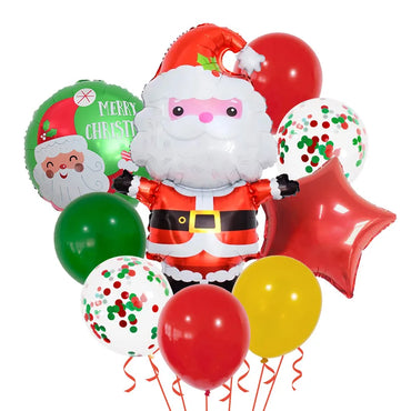 Christmas Nordic Style Cute Modern Style Christmas Tree Santa Claus Letter Aluminum Film Christmas Party Festival Balloons