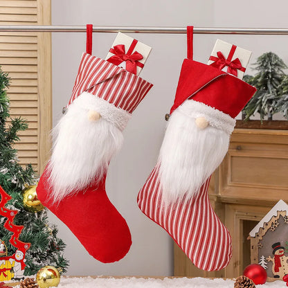 Christmas Nordic Style Cute Santa Claus Nonwoven Party Festival Christmas Socks