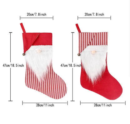 Christmas Nordic Style Cute Santa Claus Nonwoven Party Festival Christmas Socks