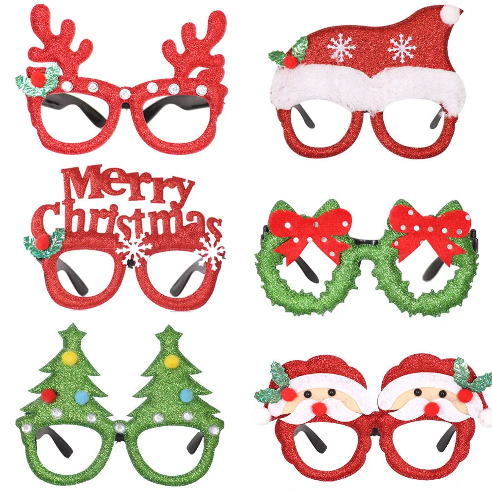 Christmas Nordic Style Modern Style Christmas Tree Santa Claus Christmas Socks Plastic Party Glasses