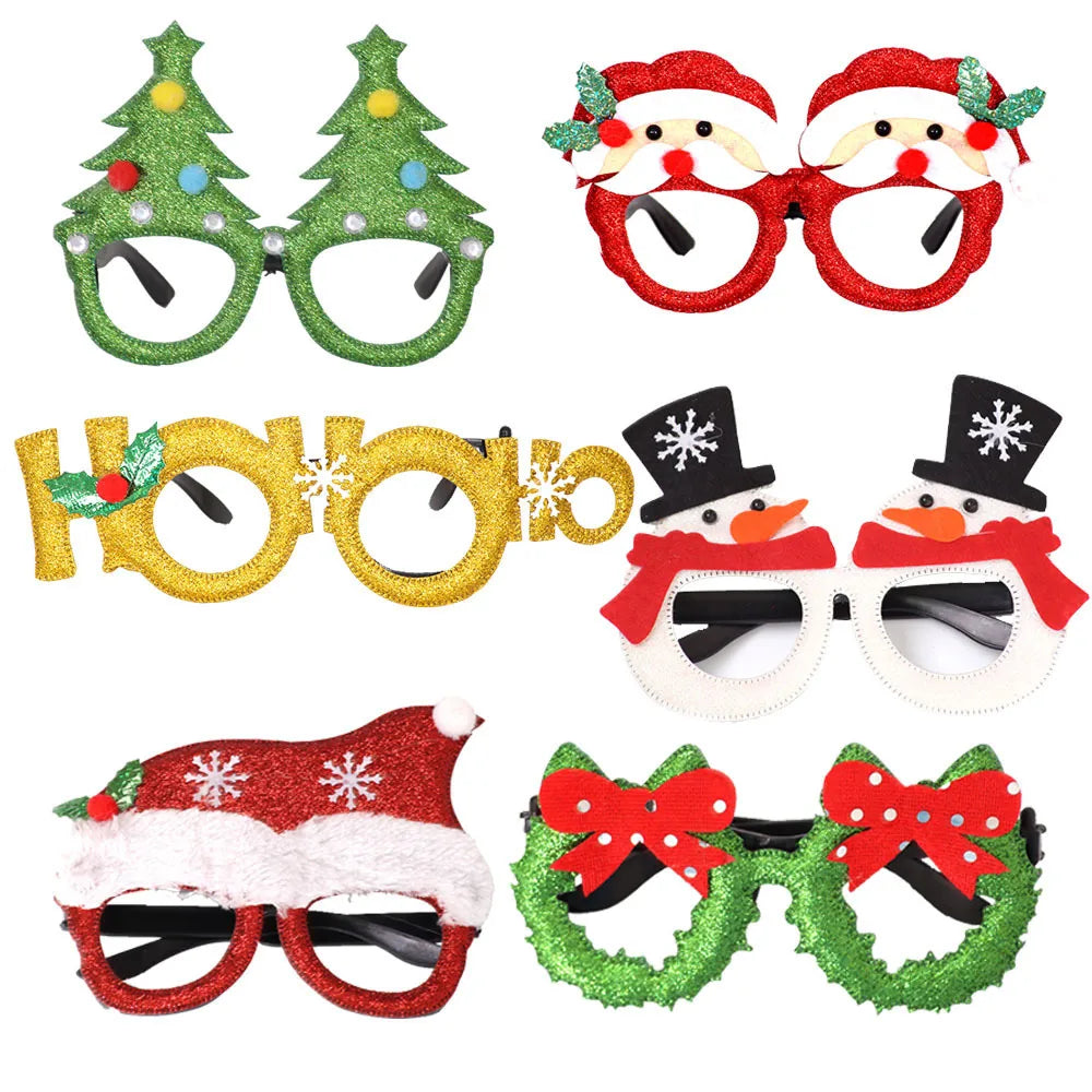 Christmas Nordic Style Modern Style Christmas Tree Santa Claus Christmas Socks Plastic Party Glasses