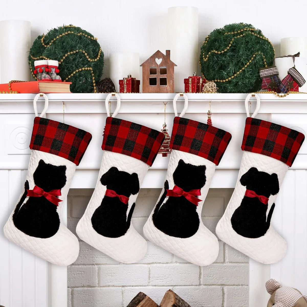 Christmas Nordic Style Modern Style Dog Cat Party Christmas Socks Gift Bags