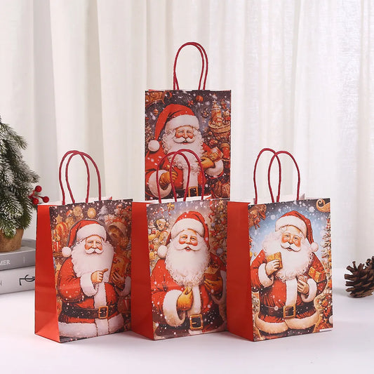 Christmas Nordic Style Santa Claus Paper Party Festival Gift Wrapping Supplies Gift Bags