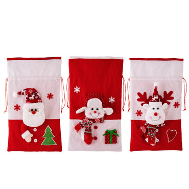 Christmas Nordic Style Santa Claus Snowman Cloth Party Festival Gift Wrapping Supplies Gift Bags