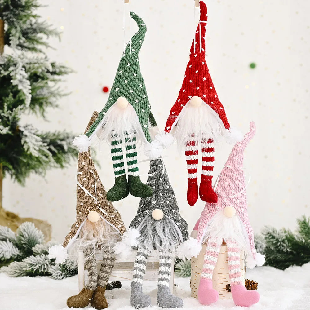 Christmas Pastoral Simple Style Korean Style Cartoon Character Santa Claus Plastic Cloth Indoor Family Gathering Hanging Ornaments