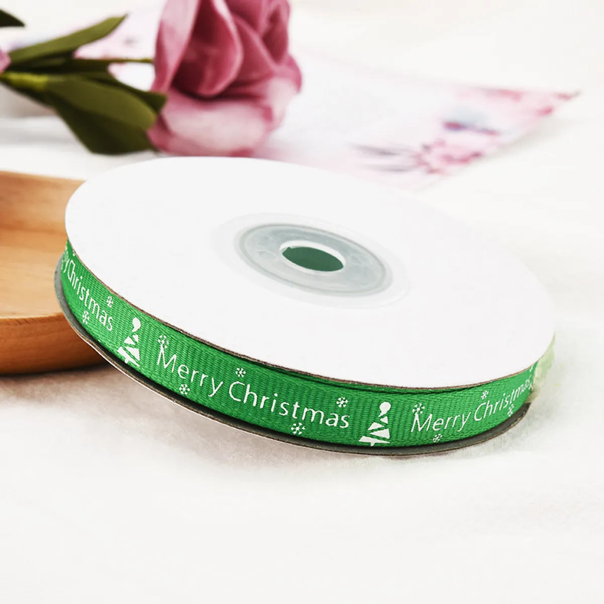 Christmas Ribbon Spot 1cm Small Roll  Ribbon Gift Wrapping Ribbon