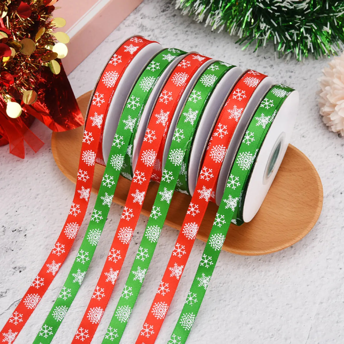 Christmas Ribbon Spot 1cm Small Roll  Ribbon Gift Wrapping Ribbon