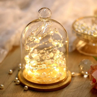 Christmas Romantic Geometric Plastic Copper Wire Party String Lights