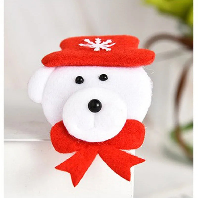 Christmas Santa Claus Bear Flannel Patting Circle Wholesale Nihaojewelry