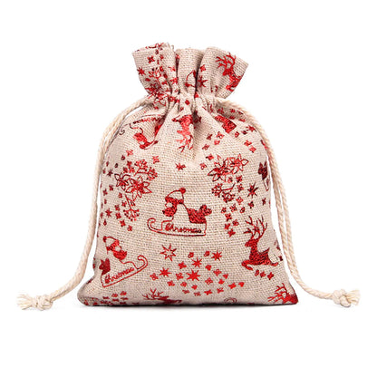 Christmas Santa Claus Elk Cloth Party Gift Bags