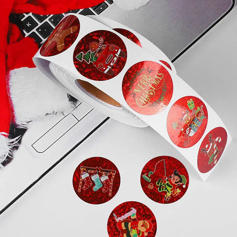 Christmas Santa Claus Gingerbread Paper Party Gift Stickers