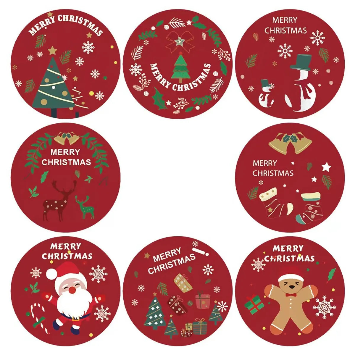 Christmas Santa Claus Paper Party Gift Stickers