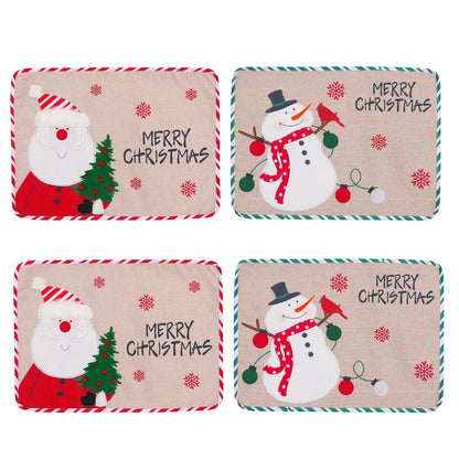 Christmas Santa Claus Snowman Cloth Banquet Family Gathering Party Tablecloth