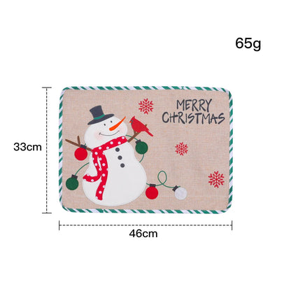 Christmas Santa Claus Snowman Cloth Banquet Family Gathering Party Tablecloth