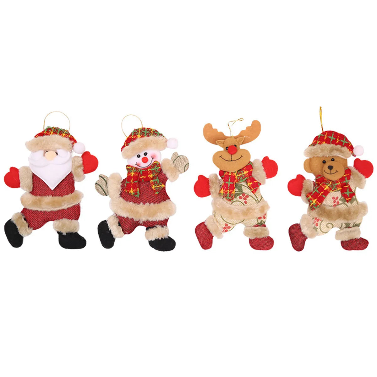 Christmas Santa Claus Snowman Cloth Party Hanging Ornaments