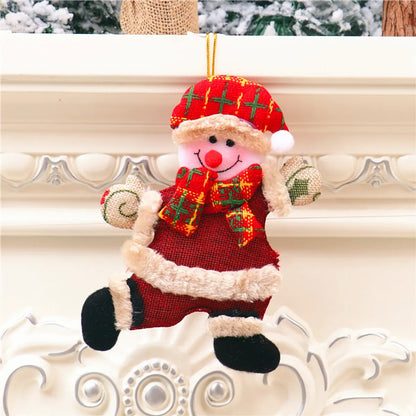 Christmas Santa Claus Snowman Cloth Party Hanging Ornaments