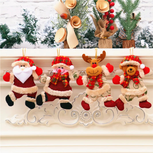 Christmas Santa Claus Snowman Cloth Party Hanging Ornaments