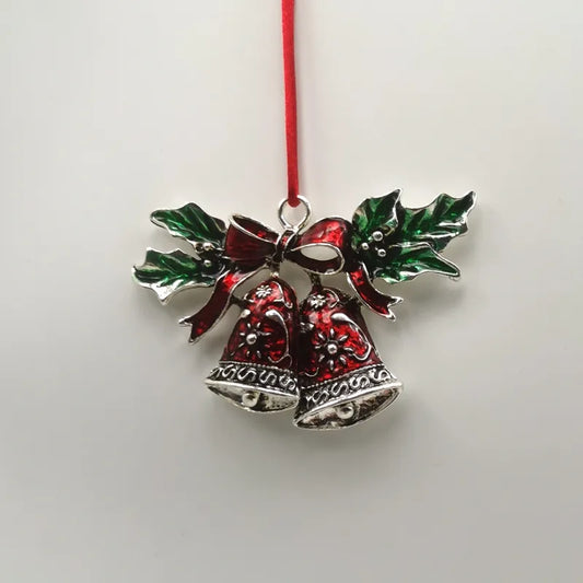 Christmas Santa Claus Wreath Bell Alloy