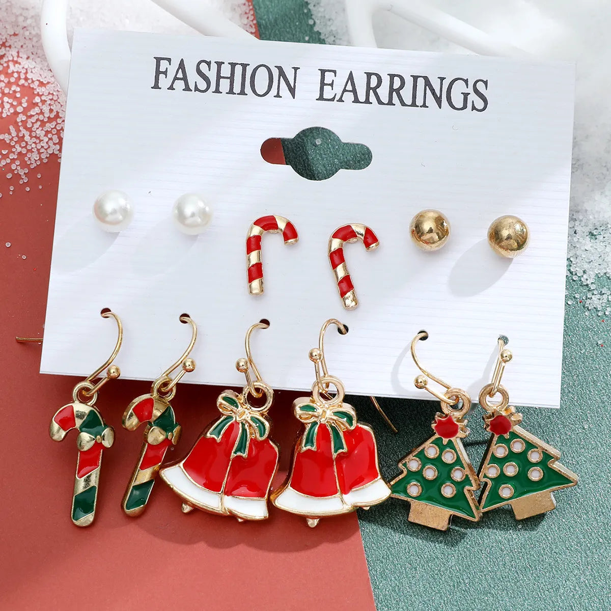 Christmas Plating Alloy No Inlaid Earrings Ear Studs