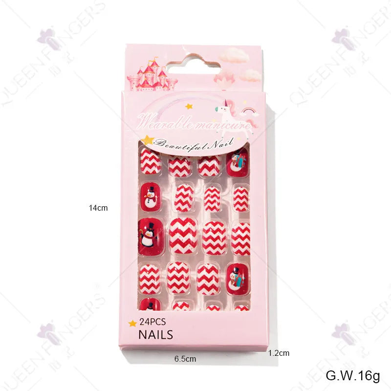 Christmas Simple Style Cartoon Plastic Press-On Nails 1 Set