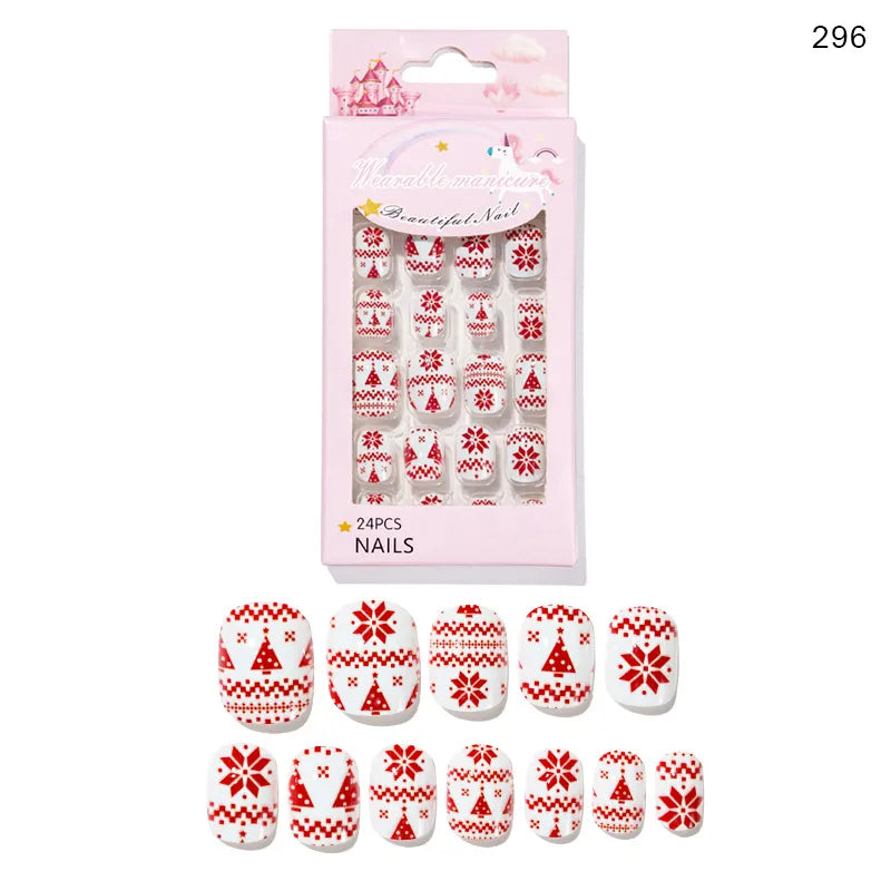 Christmas Simple Style Cartoon Plastic Press-On Nails 1 Set