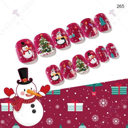 Christmas Simple Style Cartoon Plastic Press-On Nails 1 Set