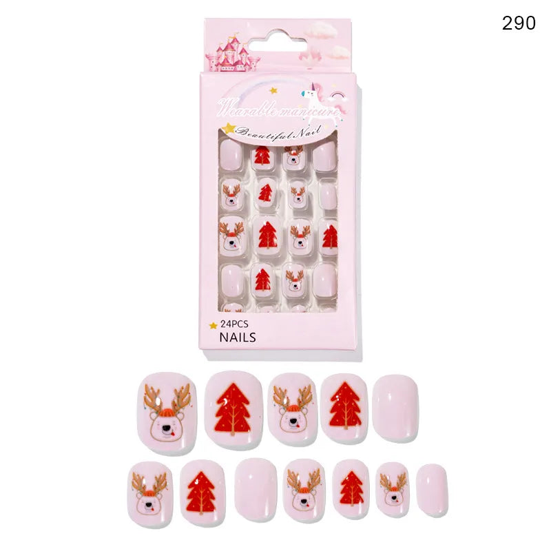 Christmas Simple Style Cartoon Plastic Press-On Nails 1 Set