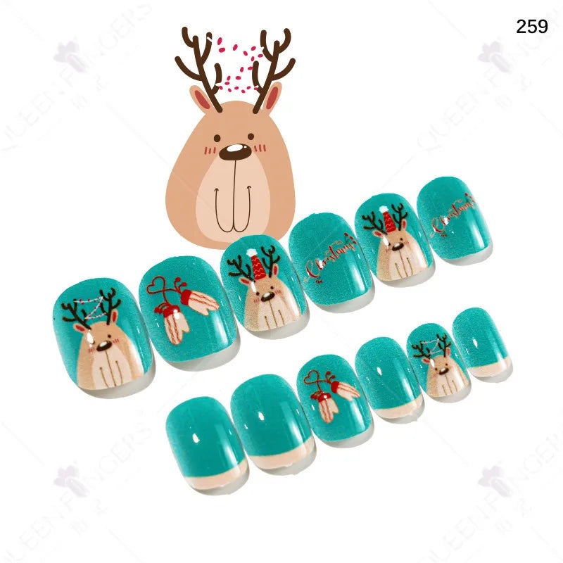 Christmas Simple Style Cartoon Plastic Press-On Nails 1 Set