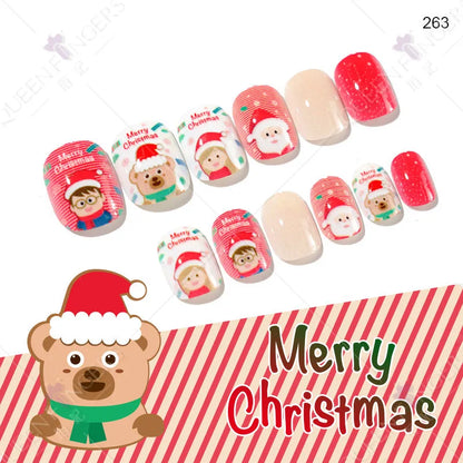 Christmas Simple Style Cartoon Plastic Press-On Nails 1 Set