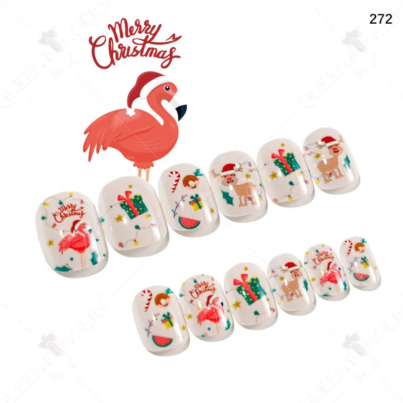 Christmas Simple Style Cartoon Plastic Press-On Nails 1 Set