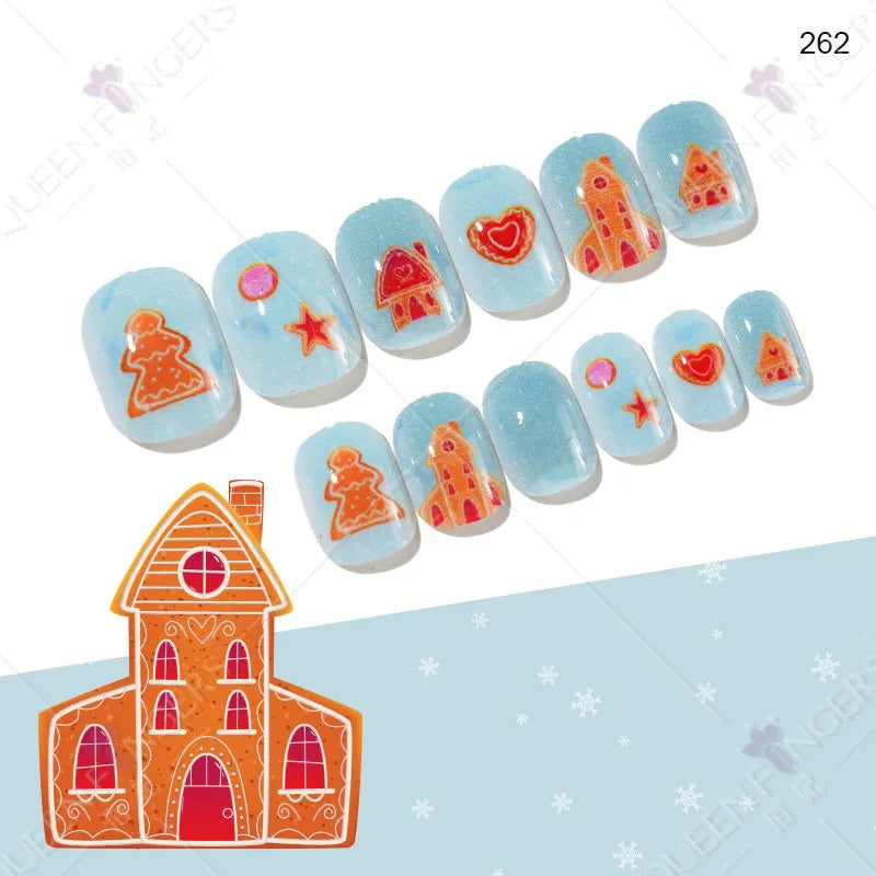 Christmas Simple Style Cartoon Plastic Press-On Nails 1 Set