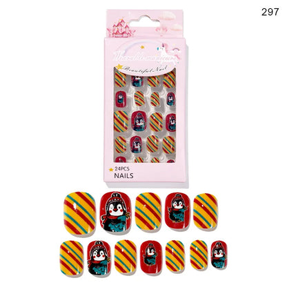 Christmas Simple Style Cartoon Plastic Press-On Nails 1 Set